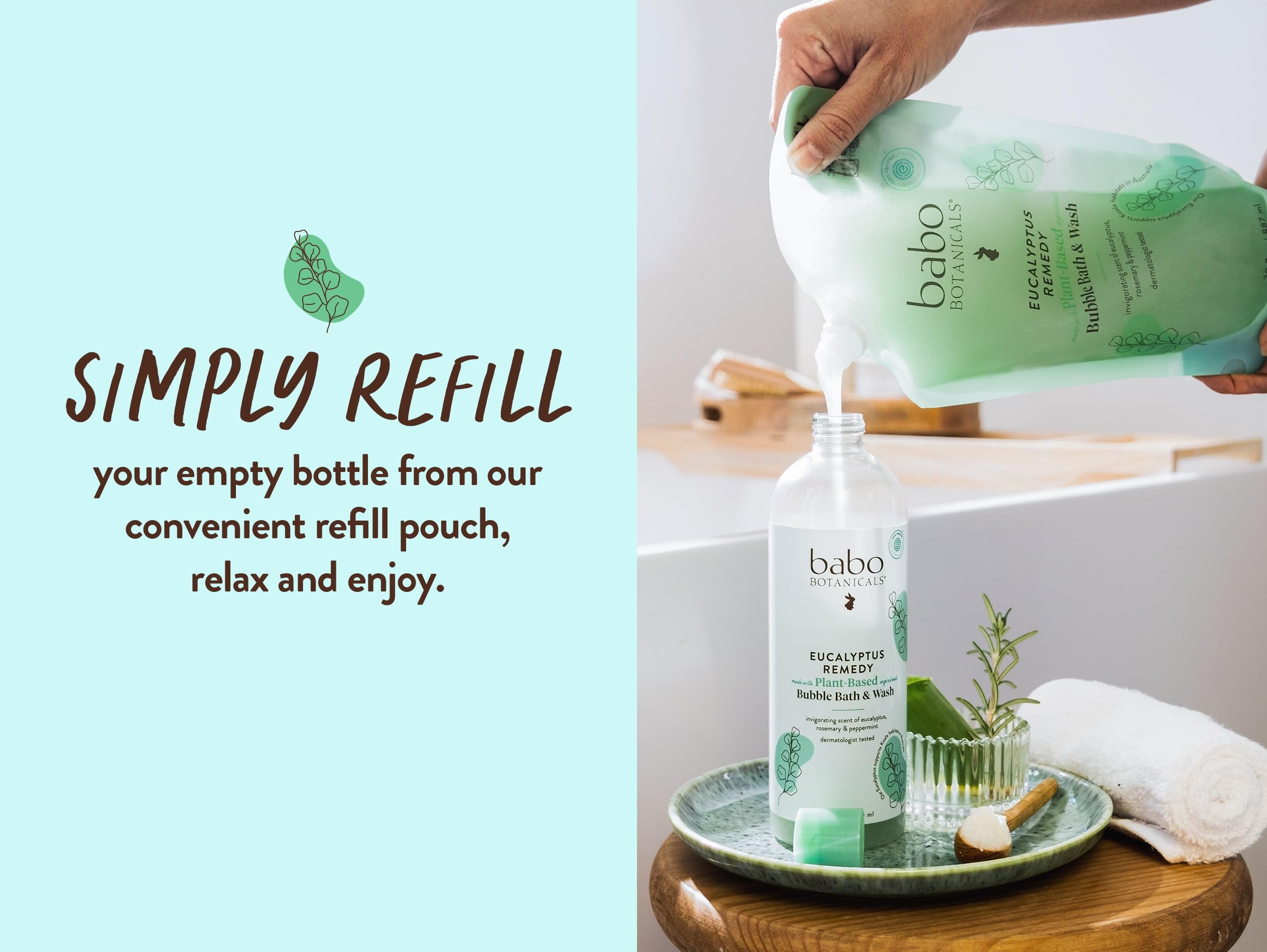 健康・医学 BABBO BABO Botanicals Eucalyptus Remedy 2-in-1 Bubble Bath & Wash